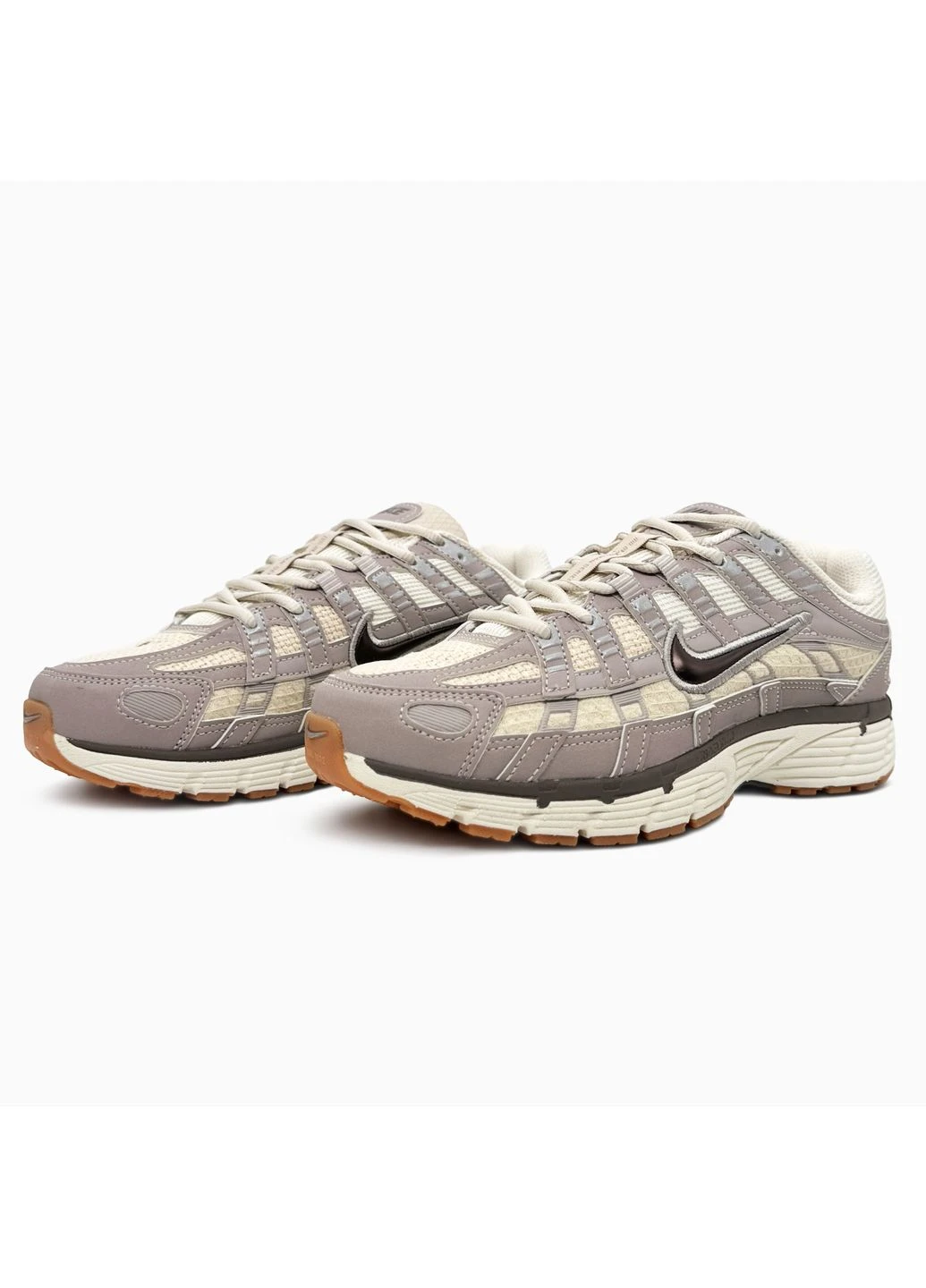 Серые летние кроссовки nike p-6000 se college grey light orewood найк п-6000 No Brand