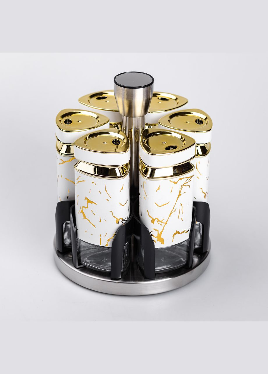 Набір баночок для спецій 6 шт 120 мл карусель для зберігання спецій HP-1332 Yiwu (322654113)