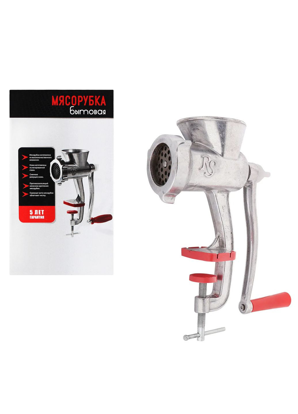 М'ясорубка ручна побутова Харків -101 33 кг/година з круглим горлом RS (298864401)