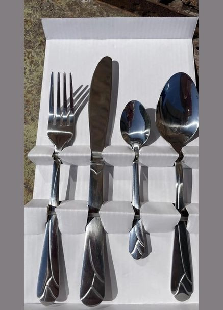 Набор столовых приборов KM-5238R 24 предмета серебристый Kamille (364497130)