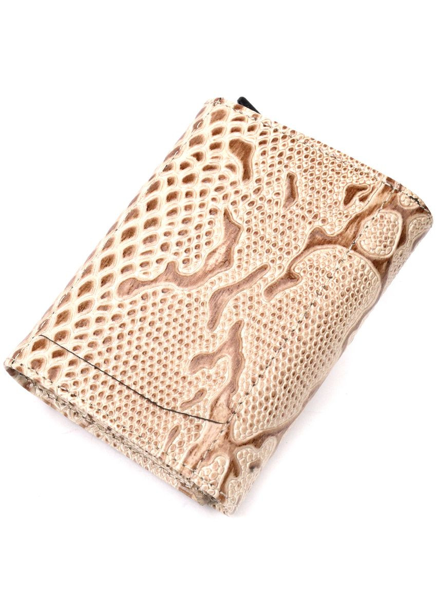 Визитница из натуральной кожи с механизмом для карт для визиток бежевый (sku_20985) No Brand (330012865)