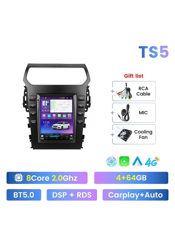 Штатная магнитола TS5 Ford Explorer Tesla screen Tesla style 2011-2019 Android TS5 4GB+64GB Mekede (384274889)