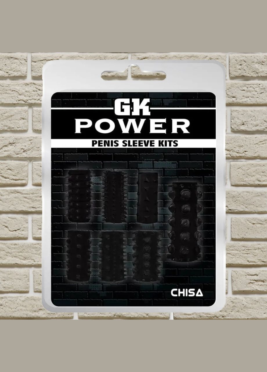 Набір стимулюючих насадок на член із 7 предметів GK Power від Chisa (347614801)