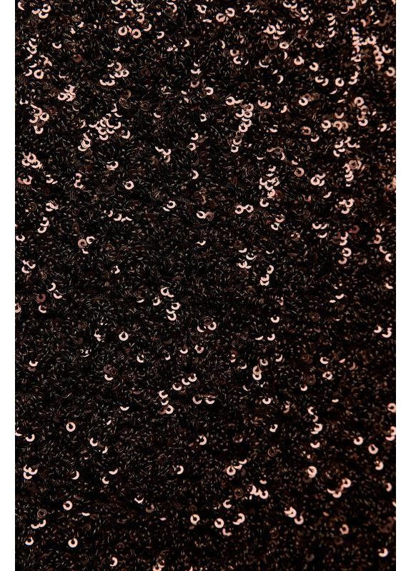 Коричнева довга сукня zw collection із блискітками Zara