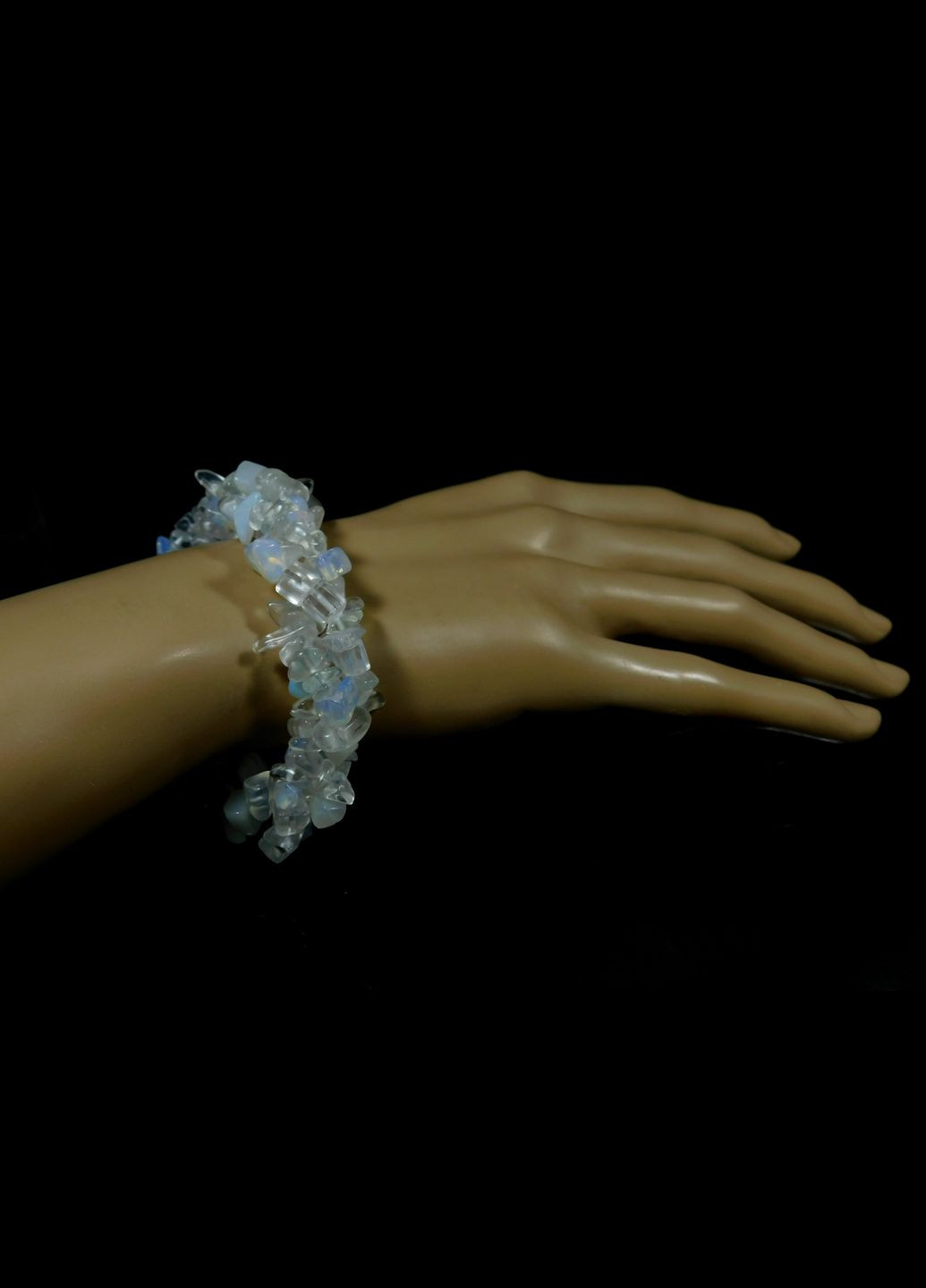 Эксклюзивный браслет "Зимний иней" Лунный камень 16 Fursa fashion (322316452)