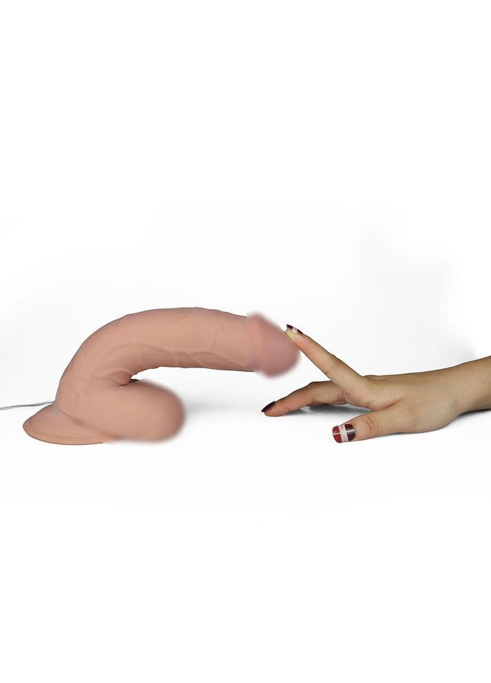Вібратор кібершкіра 20 см із присоскою інтимні іграшки Ultra Soft Dude Vibrating Lovetoy (317747504)