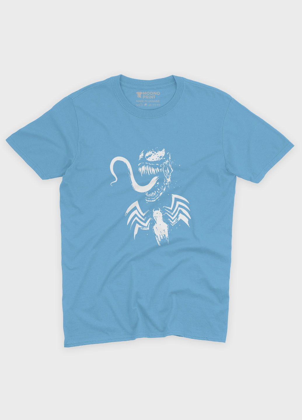 Голубая демисезонная футболка для мальчика с принтом супервора - веном (ts001-1-lbl-006-013-010-b) Modno