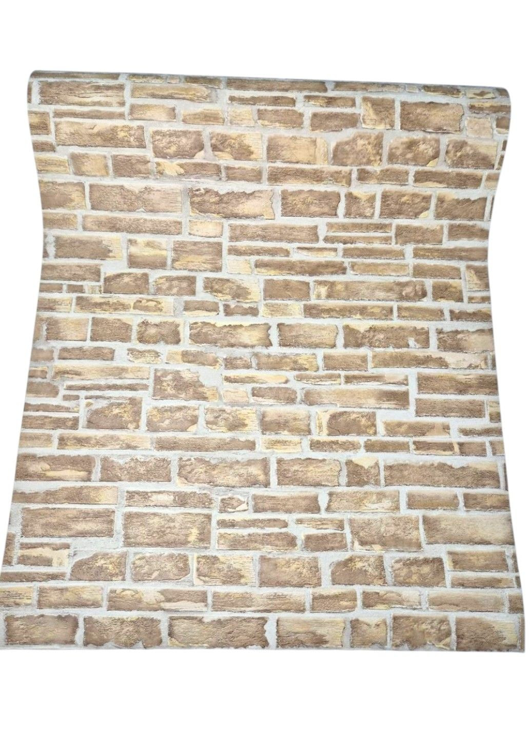 Шпалери вінілові 10.05 × 0.53 м Слов’янські шпалери 5676-12, обої під цеглу для вітальні, кухні, коридору Слов'янські шпалери (340275302)