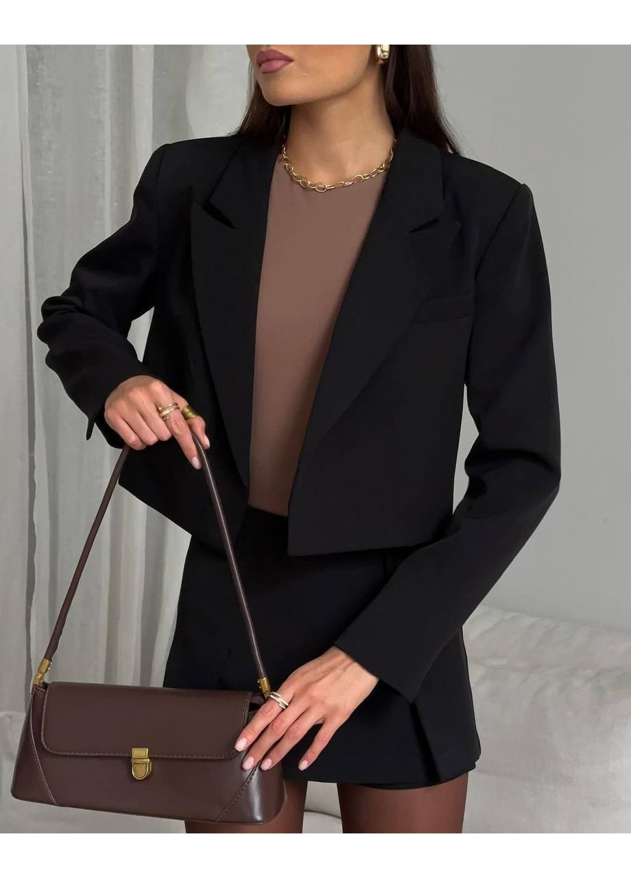 Костюм (жакет, спідниця-шорти), колір Чорний Fashion (361668340)