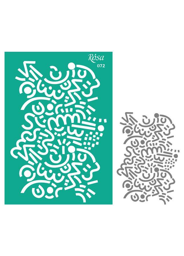 Трафарет многоразовый самоклеящийся №072 Фоновый А4 (21×29,7см) Rosa Talent (369474593)