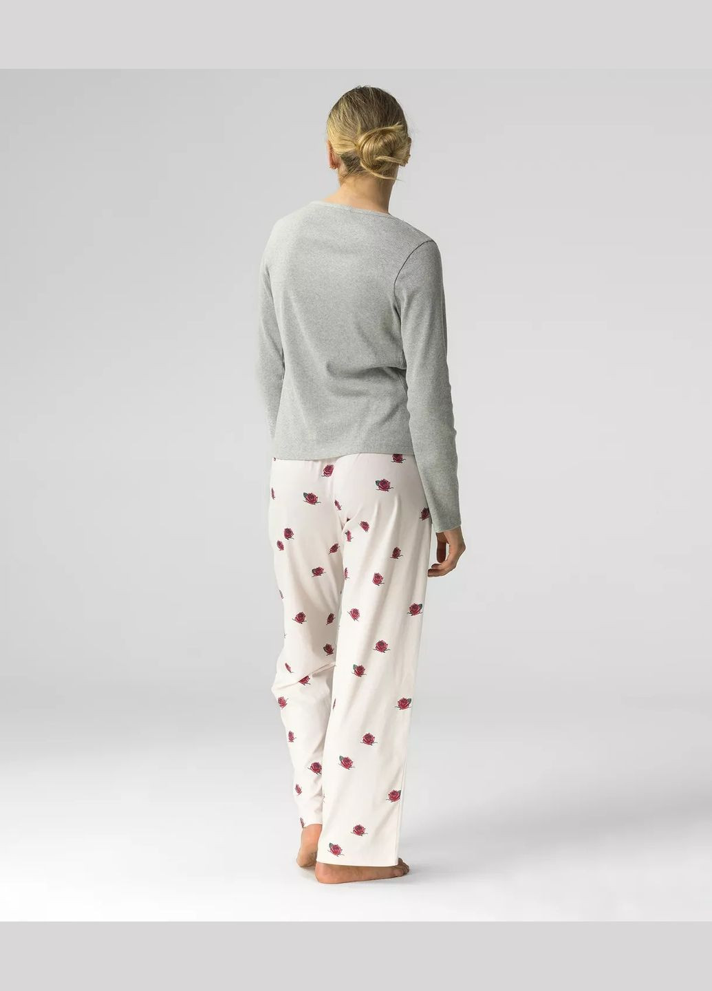 Сіра всесезон жіноча піжама кофта + брюки Atlantic