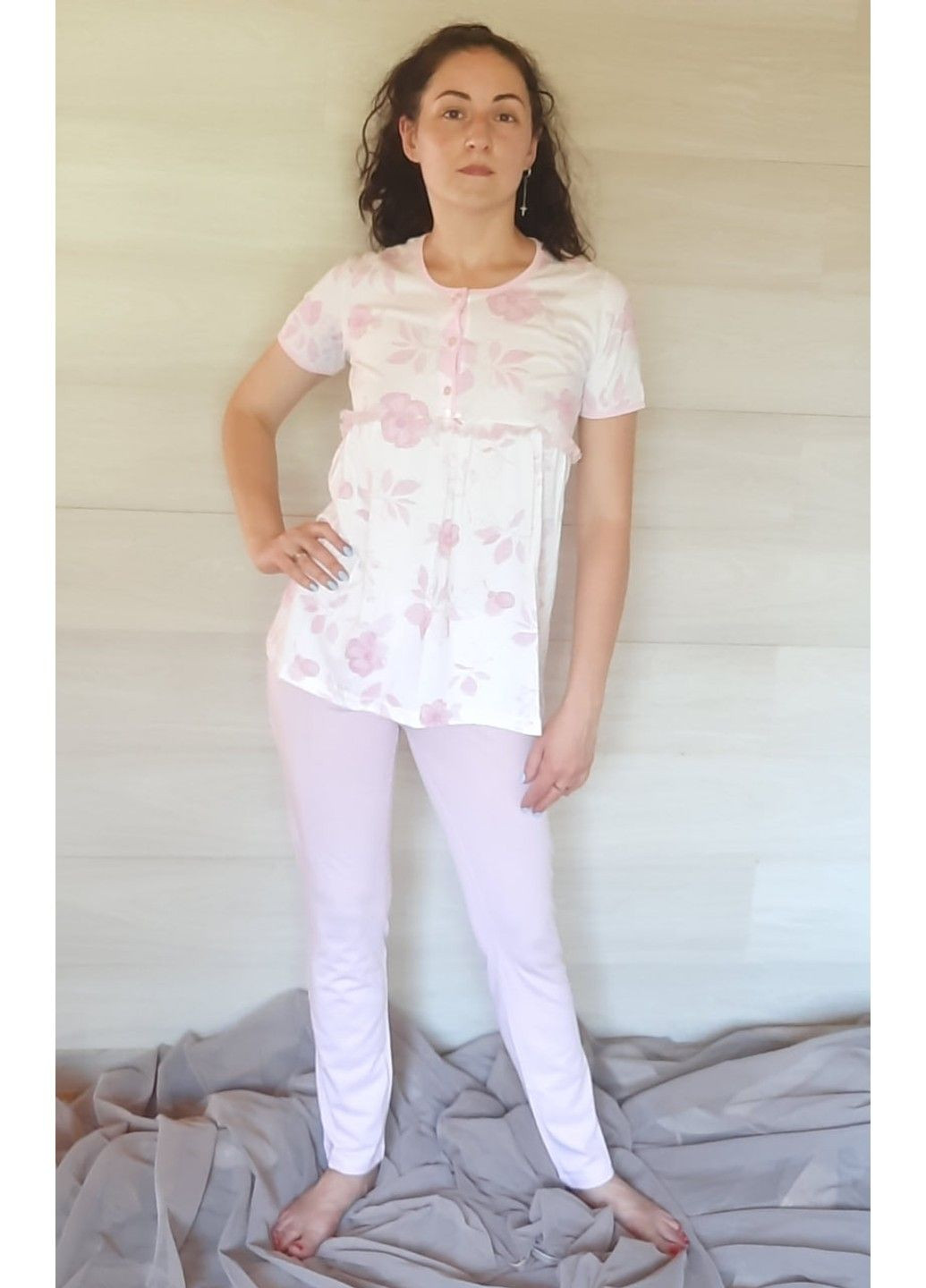 Світло-рожева 7220 піжама жіноча трійка Vilfram