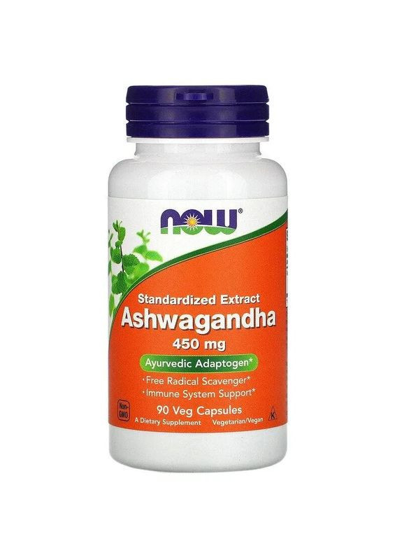 Ашваганда "Ashwagandha", 450 мг, 90 капсул Now Foods (361117884)