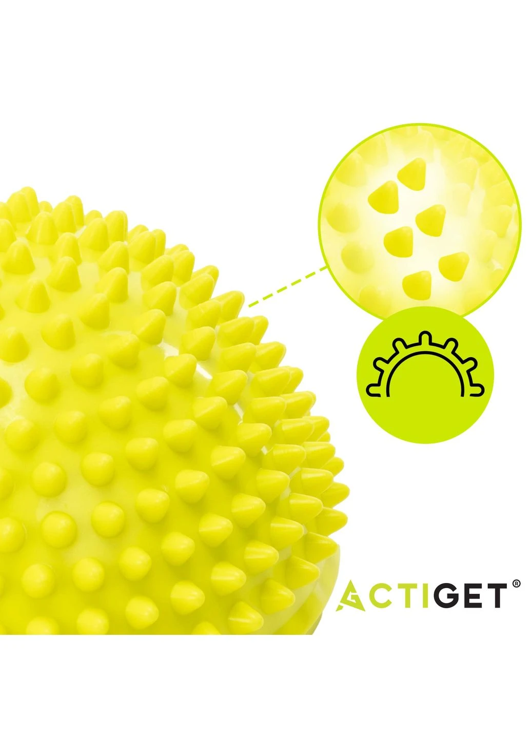 Полусфера массажная балансировочная Balance Pad 16 см 2 шт массажер для ног, стоп Yellow Actiget ACT0118 (396711648)