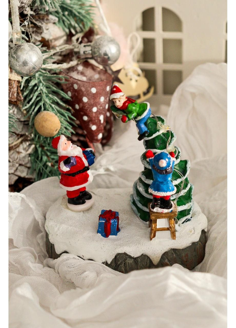 Світлодіодна новорічна декорація "Санта та друзі" Flame (370381696)