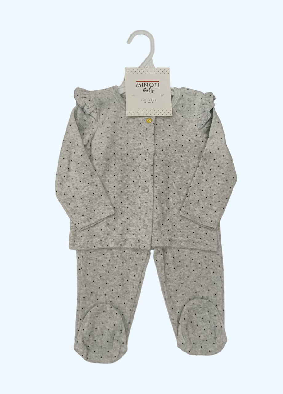 Светло-серый демисезонный костюмчик брючный Minoti