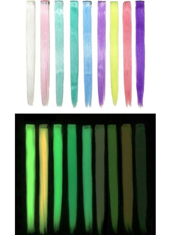 Неонове пасмо світло рожеве канекалон люмінесцентний, що світиться в темряві, для плетіння кольорові коси YG11-6 Jumbo YG (324261760)