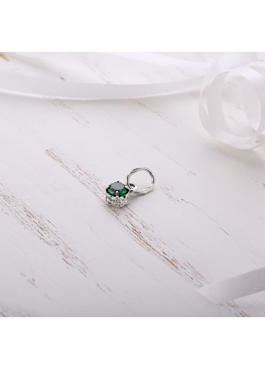 Кулон серебряный с зеленым камнем Цефеида Emerald 925 Zirkon Skifska Etnika (364203282)