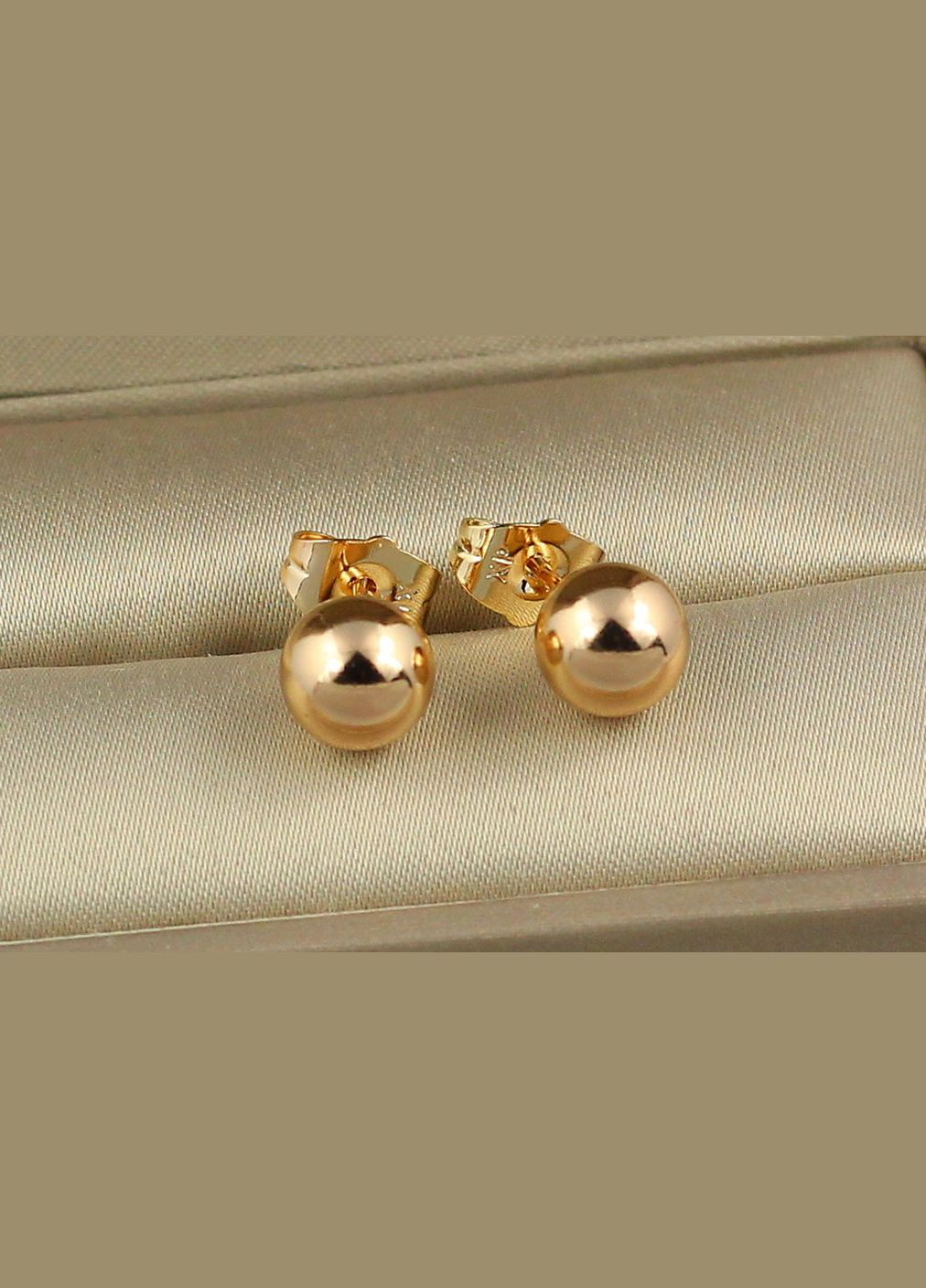 Сережки гвоздики кульки 10 мм золотисті Xuping Jewelry (316433064)