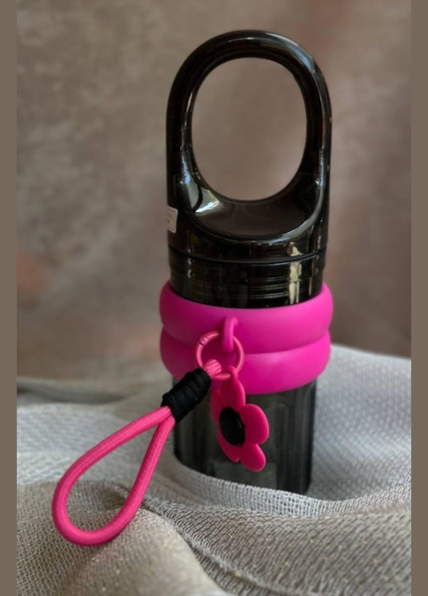 Бутылка для воды с ручкой пластик 450 мл черный TS Kitchen (340820257)