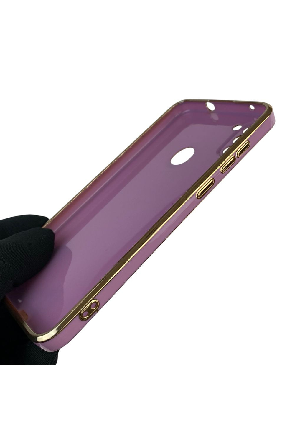 Чехол для Galaxy A11 SM-A115F с кольцом-подставкой с золотой окантовкой на самсунг а11 черничный gs1 Samsung (366229033)