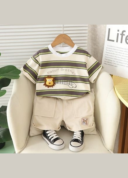 Комбінований демісезонний літній костюм для хлопчика – футболка + шорти brother 10853 No Brand