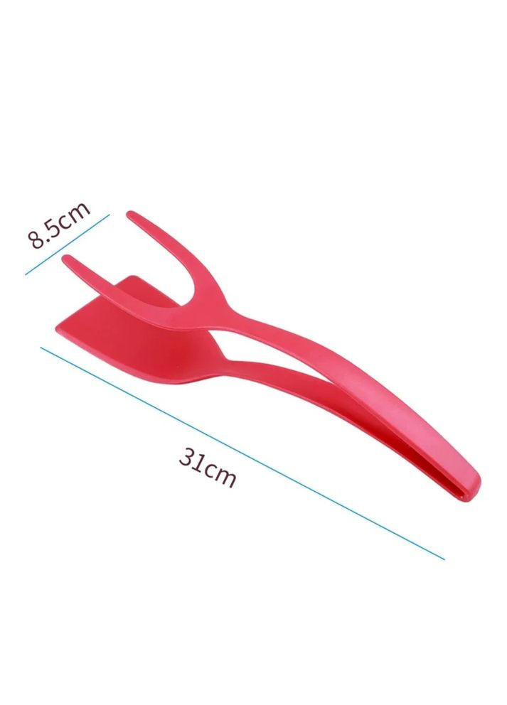 Лопатка кухонная щипцы 2 в 1 чёрная No Brand (315633017)