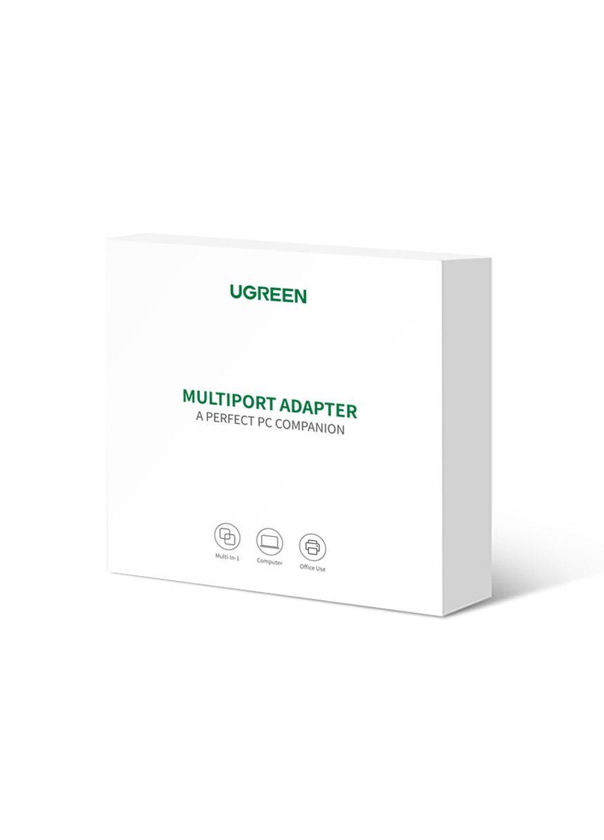 Мережевий адаптер/хаб USB 3.0 - 3хUSB 3.0 + RJ45 Ethernet 1000Mbps (Чорний) 20265 Ugreen (300523752)