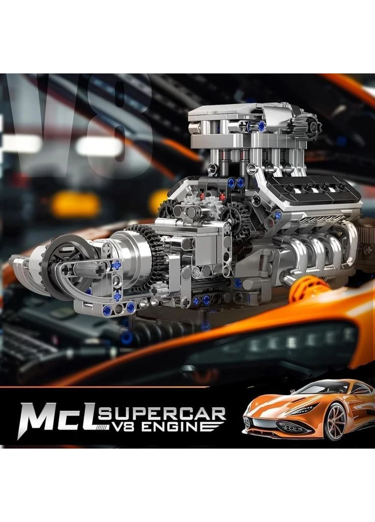 Конструктор Mking Двигун і коробка передач Supercar McL V8 (10206) [161092] Mould King (400892039)