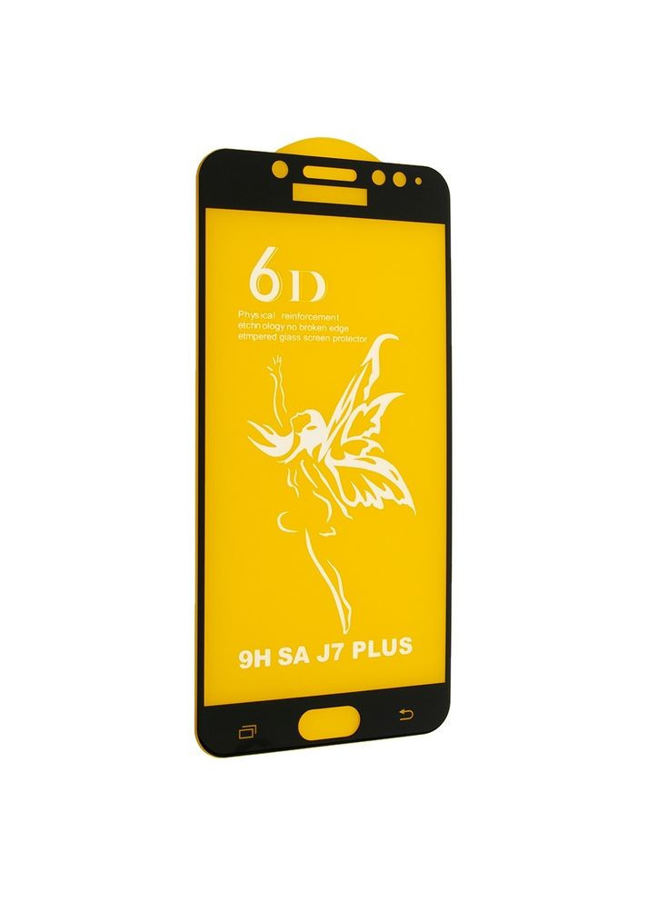 Защитное стекло 6D Glass 9H для Samsung Galaxy J7 Plus SMC710 Black Mirror (313238703)