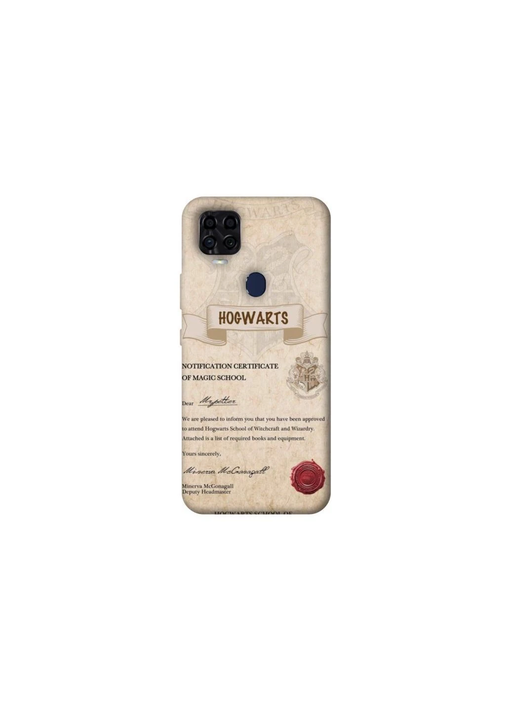 Чехол на ZTE Blade v2020 The Hogwarts acceptance letter Frontalka (386804021)