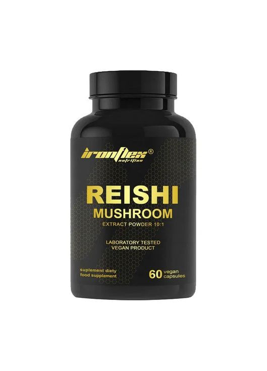 Гриб рейші Reishi Mushroom, 60 веган капсул Ironflex (369609477)