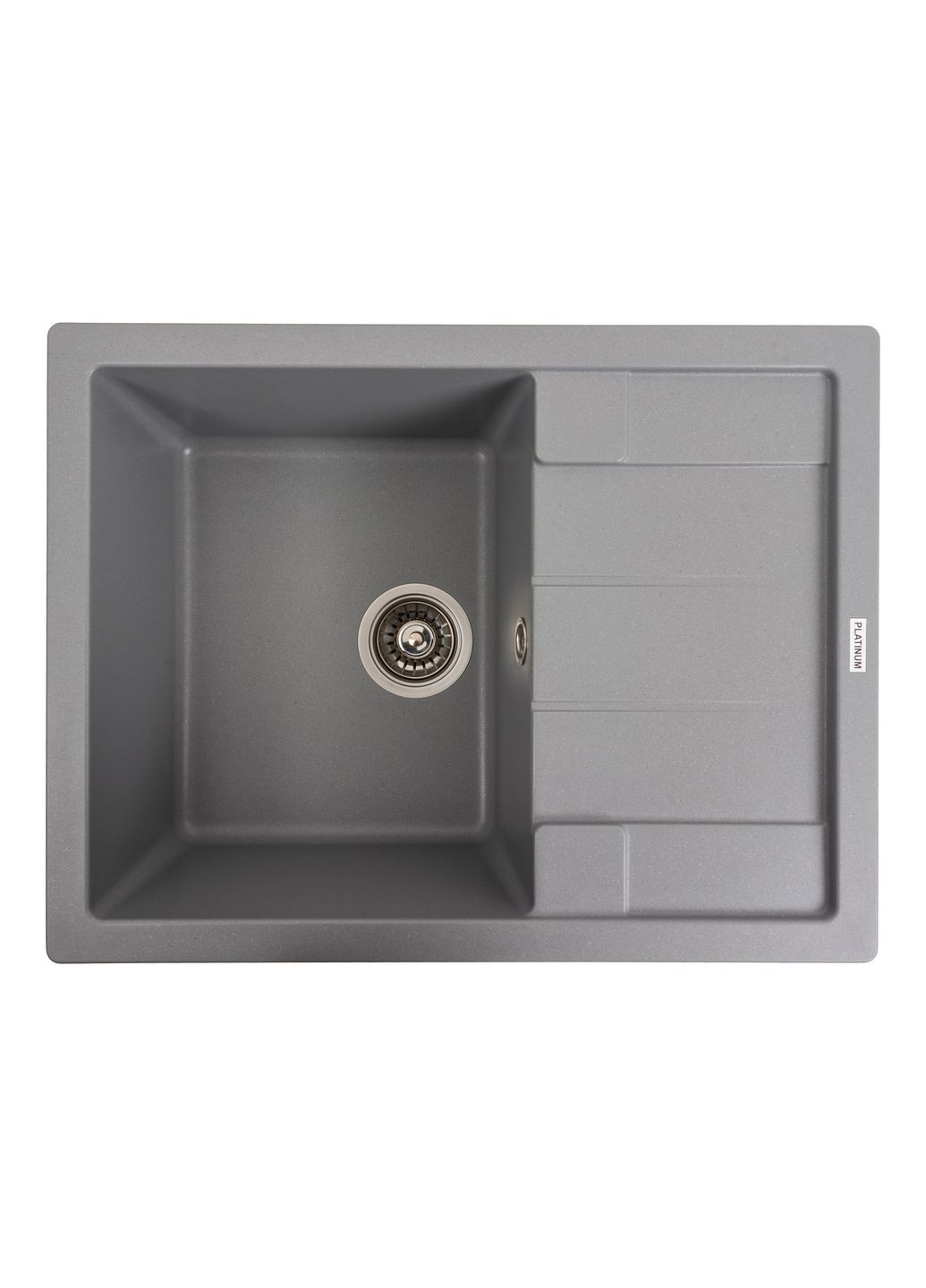 Гранитная мойка для кухни INTENSO 6550 матовая Серый металлик Valeso (357494672)