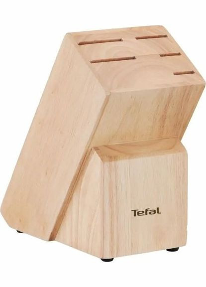 Набір ножів Ice Force, 5 пр., з дерев'яною колодкою, нержавіюча сталь, плаcтик, чорний Tefal (314777383)