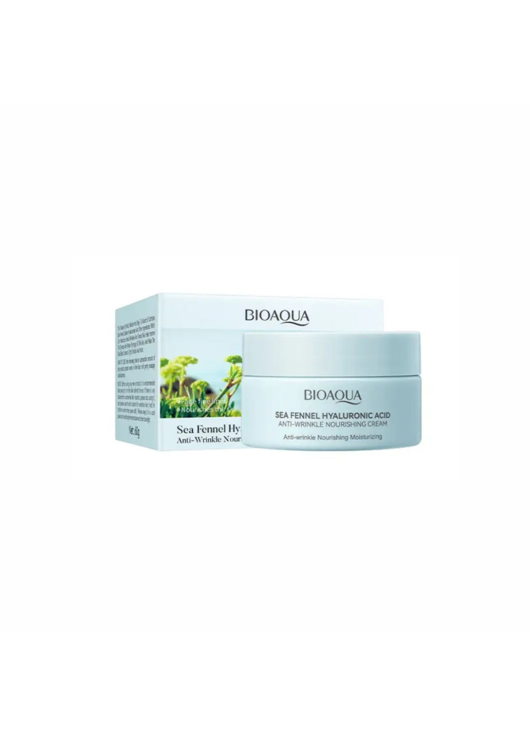 Крем для лица против веснушек Sea Fennel Hyaluronic Acid Anti-Wrinkle Cream, 60 мл Bioaqua (290561744)