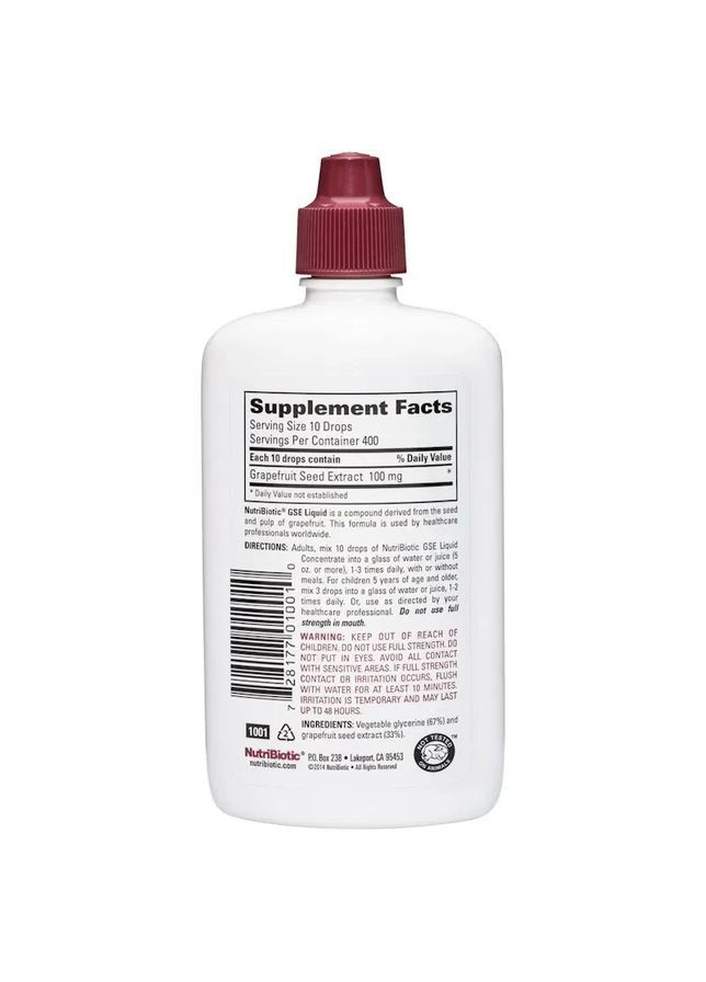 Рідкий концентрат GSE з екстрактом насіння грейпфрута Grapefruit Seed Extract Liquid Concentrate 118 мл NutriBiotic (361117515)