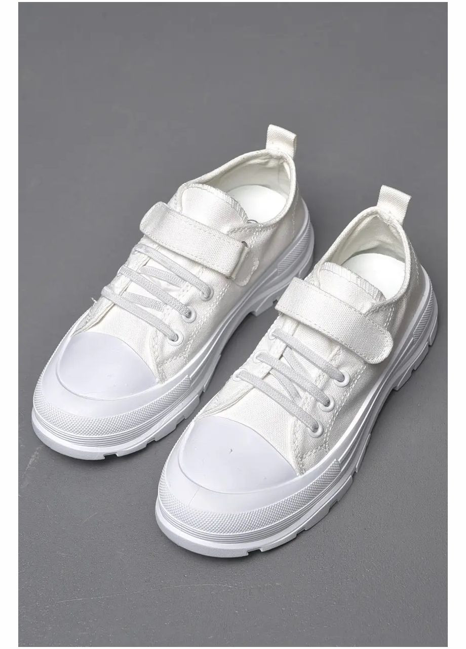 Білі текстильні кеди XIFA на липучці