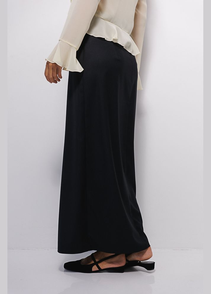 Довга спідниця у діловому стилі чорна зі шліцею спереду Arjen (302333988)