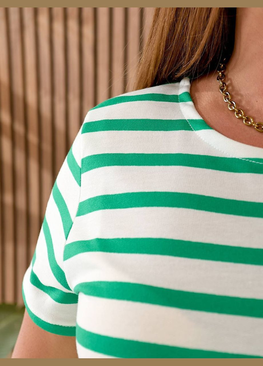 Зелена сукня двунитка пенье,з розрізами по боках No Brand