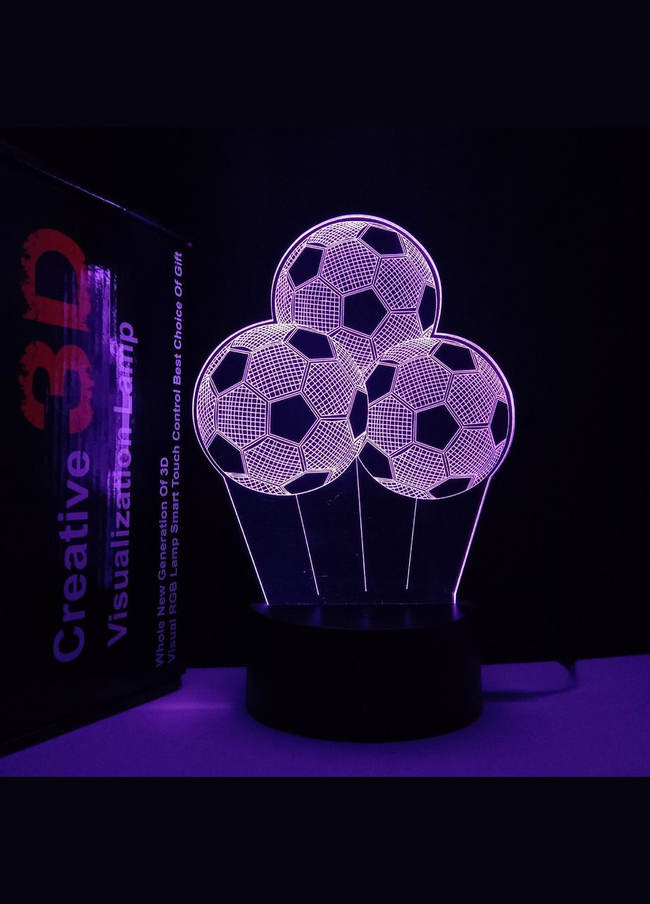 Светильник Тройной футбольный мяч No Brand (340272822)