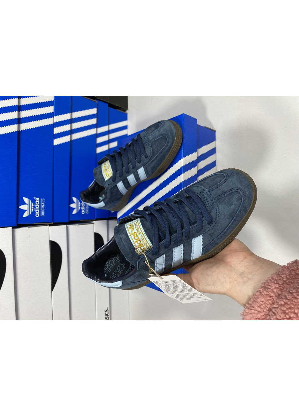 Цветные демисезонные кроссовки мужские adidas spezial handball blue адидас специал No Brand