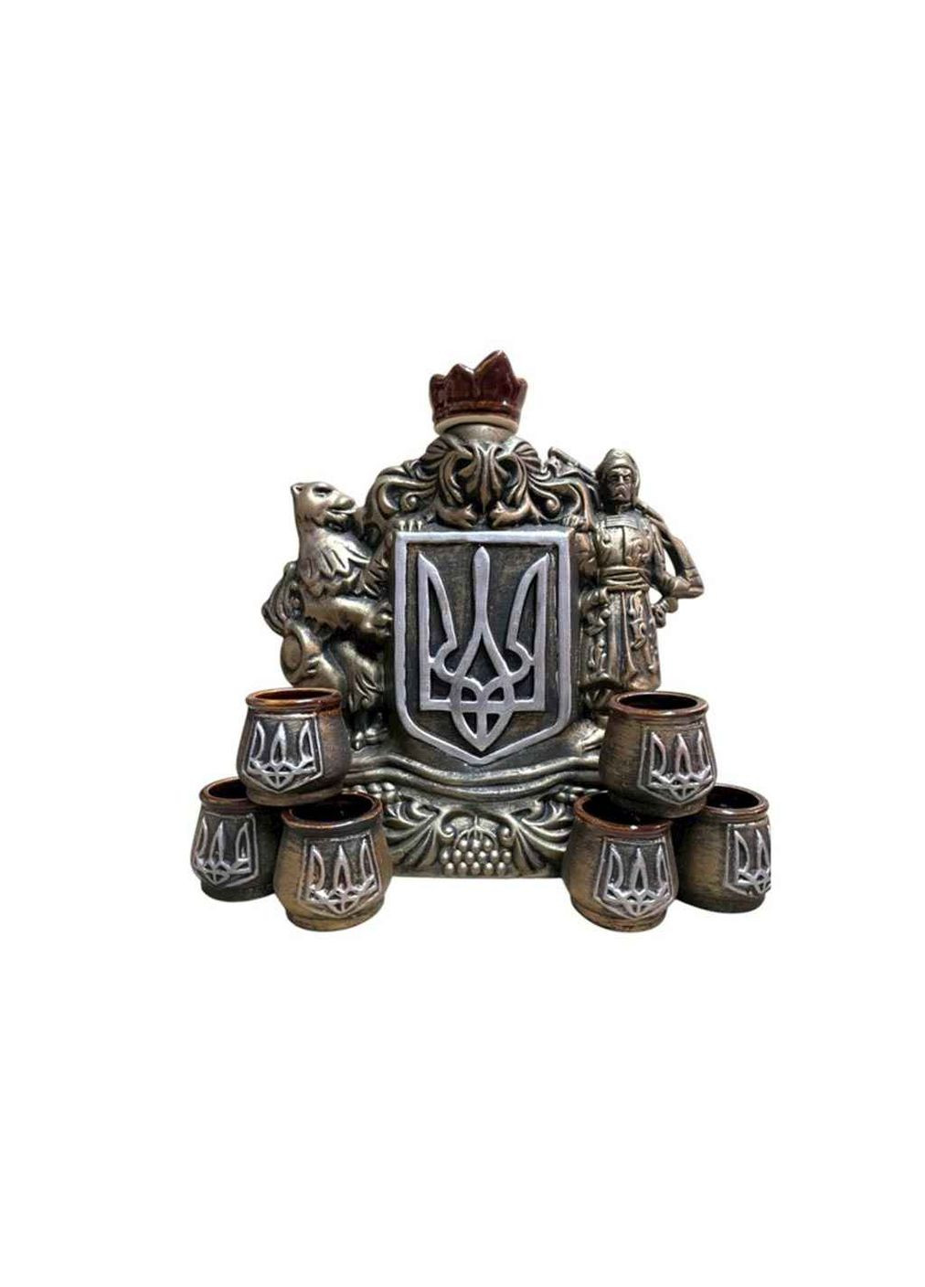 Штоф СЛАВЯНСК 1,1л 6 "Герб Украины" бронза Слов'янськ (363328137)