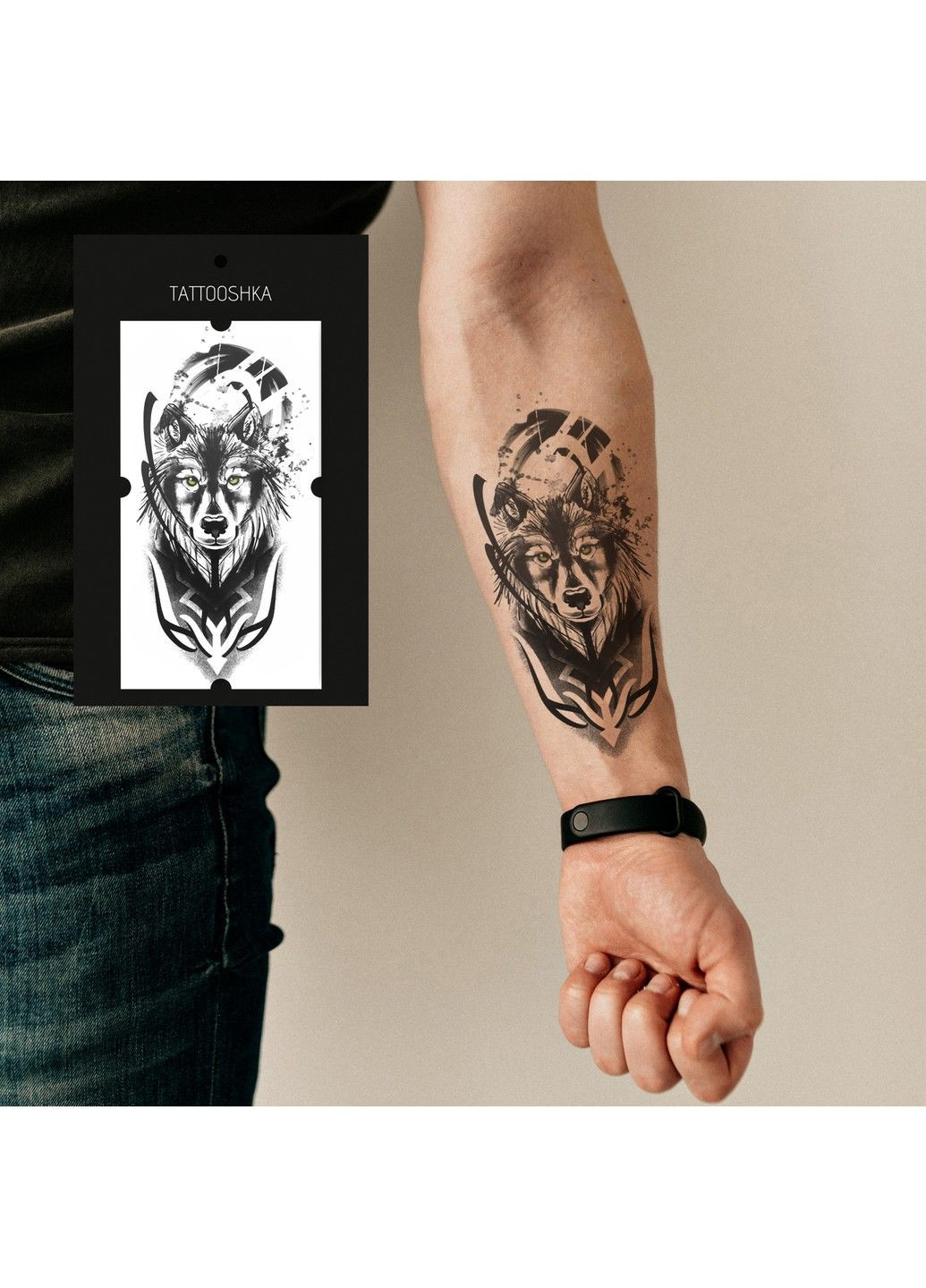 Tату "Вовк із тризубом" Tattooshka (304292328)