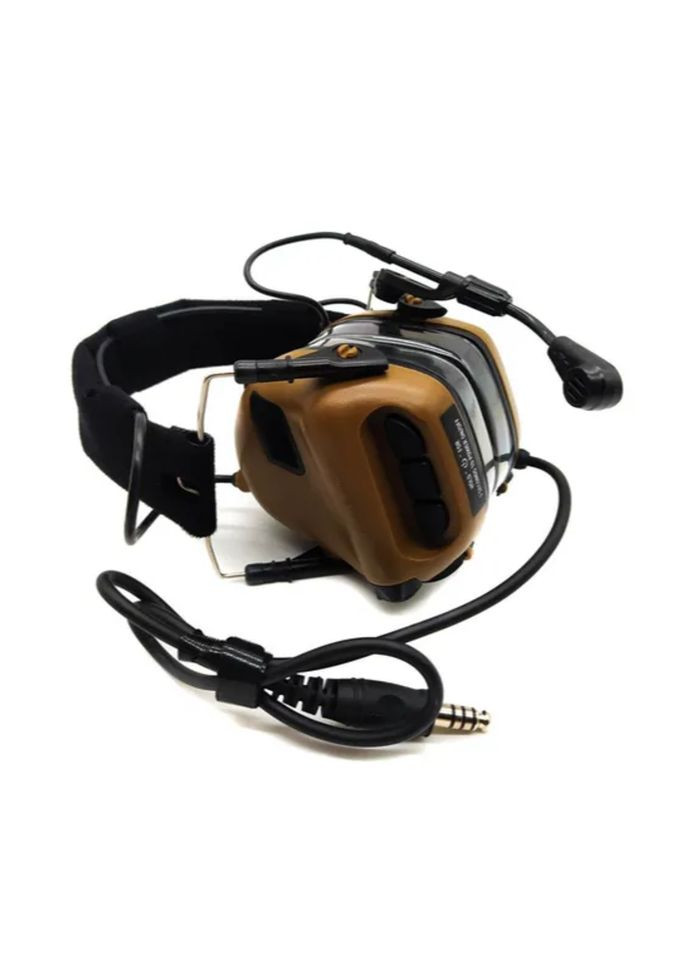 Навушники активні Earmor M32 для стрільби тактичні з радіо-гарнітурою Койот No Brand (314809993)