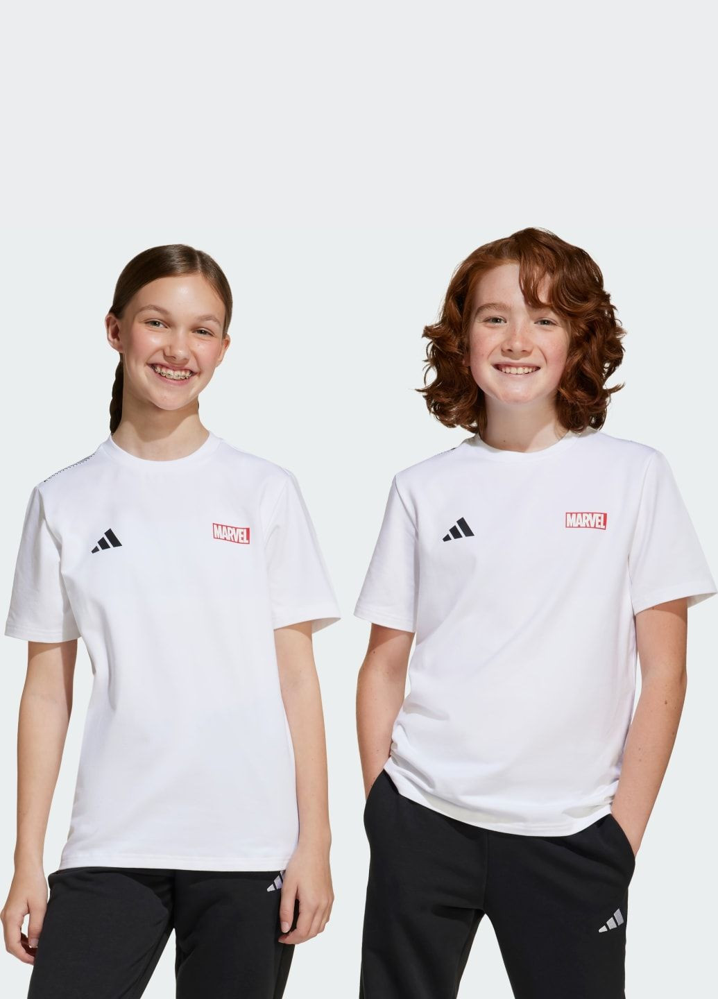 Біла демісезонна футболка x marvel superheroes graphic kids adidas