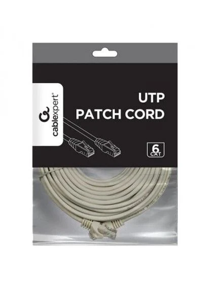Патч-корд 2 м, UTP, Сірий, Cat.6, Мідь (Cu), PVC (PP6U-CU-2M) PP6U-CU-2M Cablexpert (395346221)
