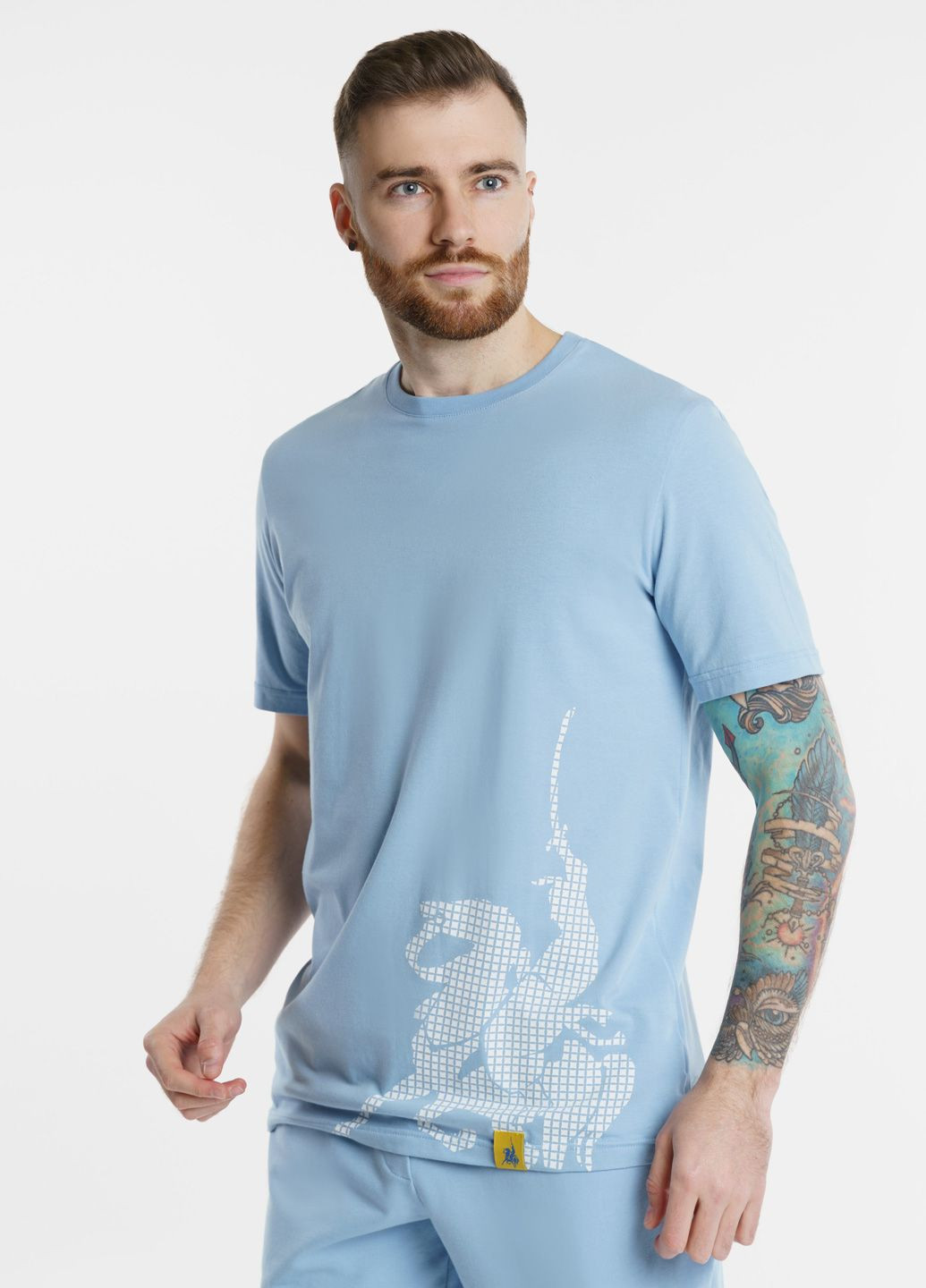 Голубая футболка унисекс freedom голубой Arber T-SHIRT FF19