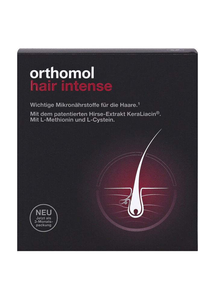 Витаминный комплекс для укрепления и улучшения роста волос Hair Intense (180 капсул на 90 дней) Orthomol (280265853)