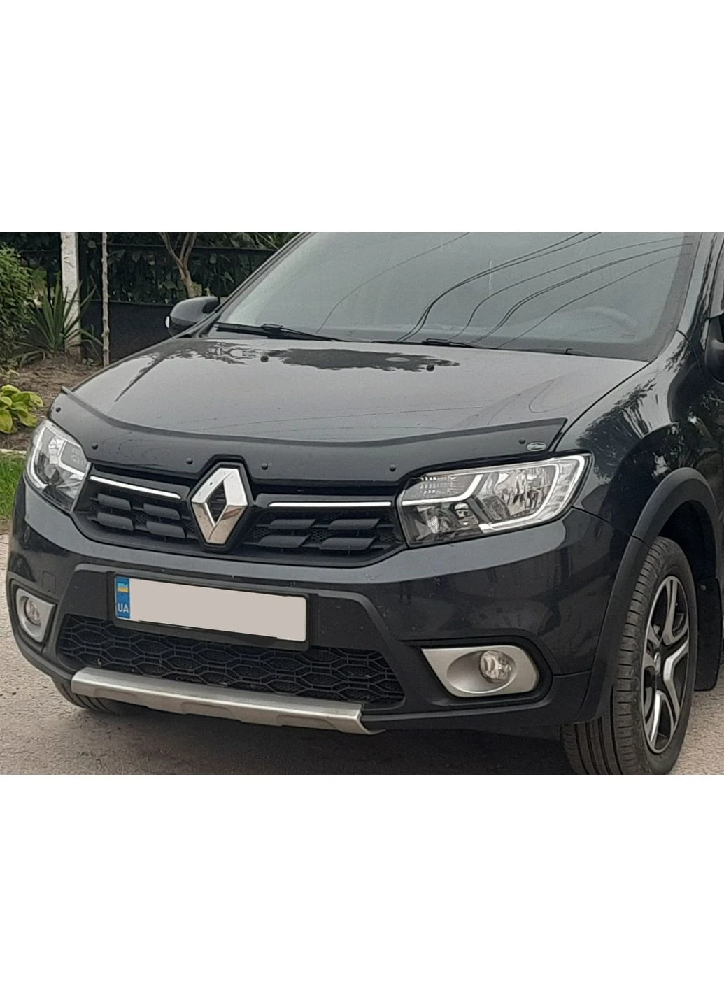 Дефлектор капота (EuroCap) для Renault II 2013-2022 гг Logan (390736081)