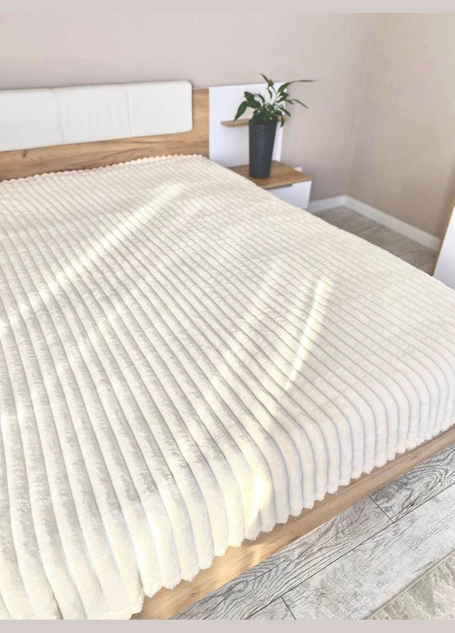 Плюшевый плед шарпей Двуспальный 180х200 White (П4КAl-sharpey3-002-21) No Brand (316230985)